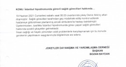 İstanbul hipodromunda görevli sağlık görevlileri hakkında…