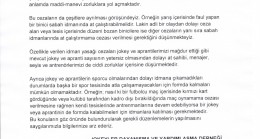 Ceza alan Jokey/aprantilerin idmanlarda at çalıştıramaması hakkında…