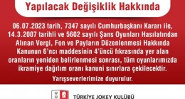 Dağıtım oranlarında yapılacak değişiklik hakkında