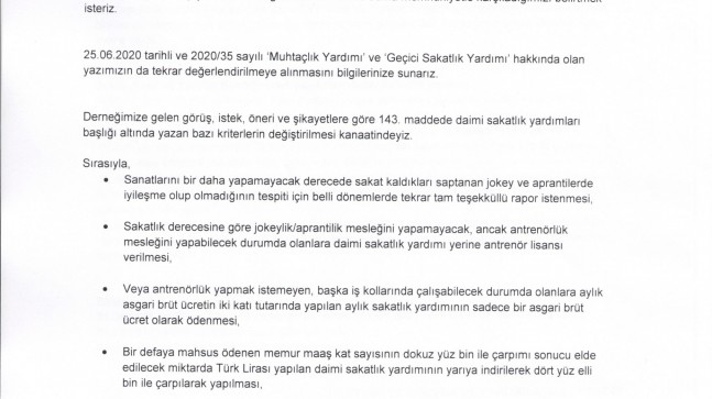 Jokey Kaza ve Yardım Sandığı’ndan Yapılan Yardımlar Hakkında…