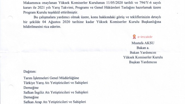 2021 yılı program çalışmaları hakkında
