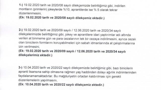 2021 YILI YILLIK YARIŞ PROGRAMI HAKKINDA GÖRÜŞLERİMİZ…