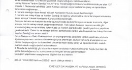 JOKEY KAZA VE YARDIM SANDIĞINDAN YARDIM YAPILMASI TALEBİ HAKKINDA