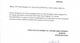 CHP Genel Başkanı Sn. Kemal KILIÇDAROĞLU’ndan randevu talebi hk.