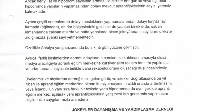Ekrem Kurt Apranti Eğitim Merkezine alınan kursiyer sayısının arttırılması hakkında…