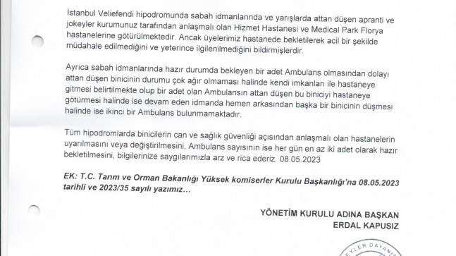 Anlaşmalı olan hastanelerin uyarılması ve Ambulans sayısının arttırılması hakkında…